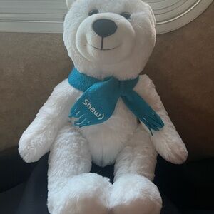 White and Blue Stuffed Polar Bear